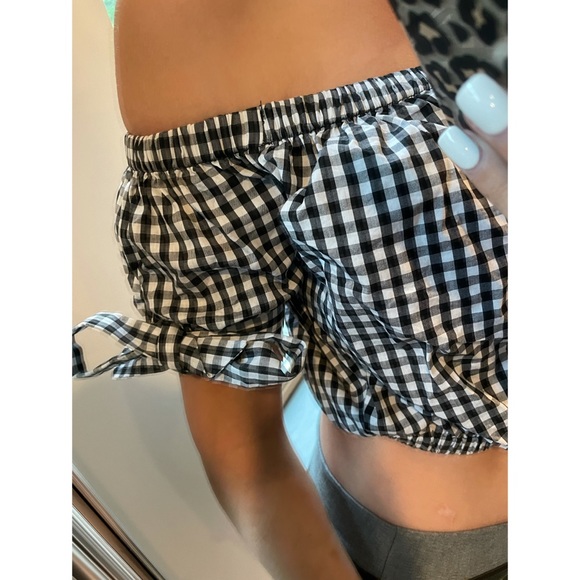 Forever21 Gingham Off Shoulder Crop - Picture 3 of 4